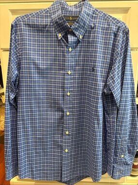 Ralph Lauren Blue Multi-Check Button-Down Shirt